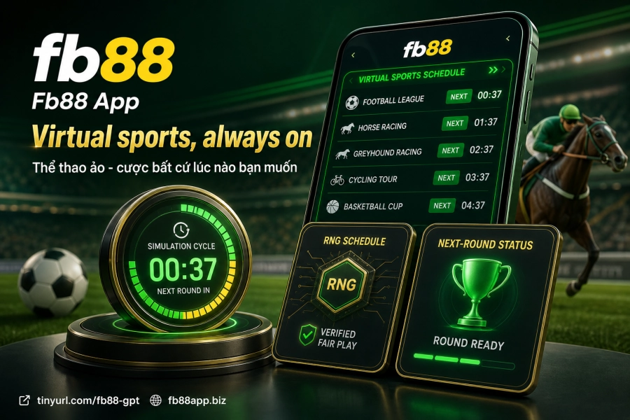 thể thao ảo Virtual Sports Fb88 cá cược 24/7 không cần lịch thi đấu